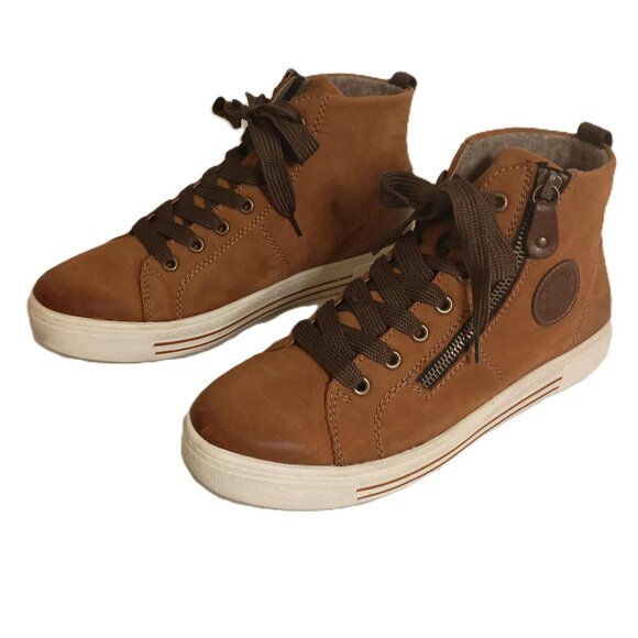 Remonte Shoes - Remonte Saddle Leather High Top Sneakers Women’s EU 39 (US 8) VGC Comfort Casual